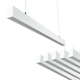 6er-Pack LED Büro-/Tresenleuchte Up&Down, weiß, 120 cm, 30 W, 3600 lm, UGR<19, 3000-6500 K (CCT), LIFUD Netzteil, erweiterbar, Aluminium.