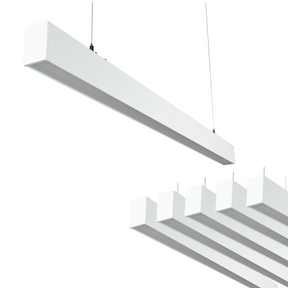 6er-Pack LED Büro-/Tresenleuchte Up&Down, weiß, 120 cm, 30 W, 3600 lm, UGR<19, 3000-6500 K (CCT), LIFUD Netzteil, erweiterbar, Aluminium.