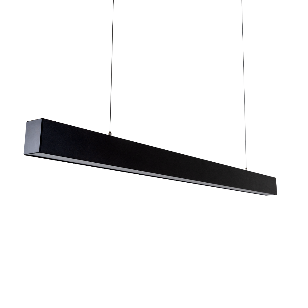 LED Büro-/Tresenleuchte, in Schwarz, 120 cm, 40 W, 4000 lm, 3000-6500 K (CCT), LIFUD Netzteil, erweiterbar, Aluminium