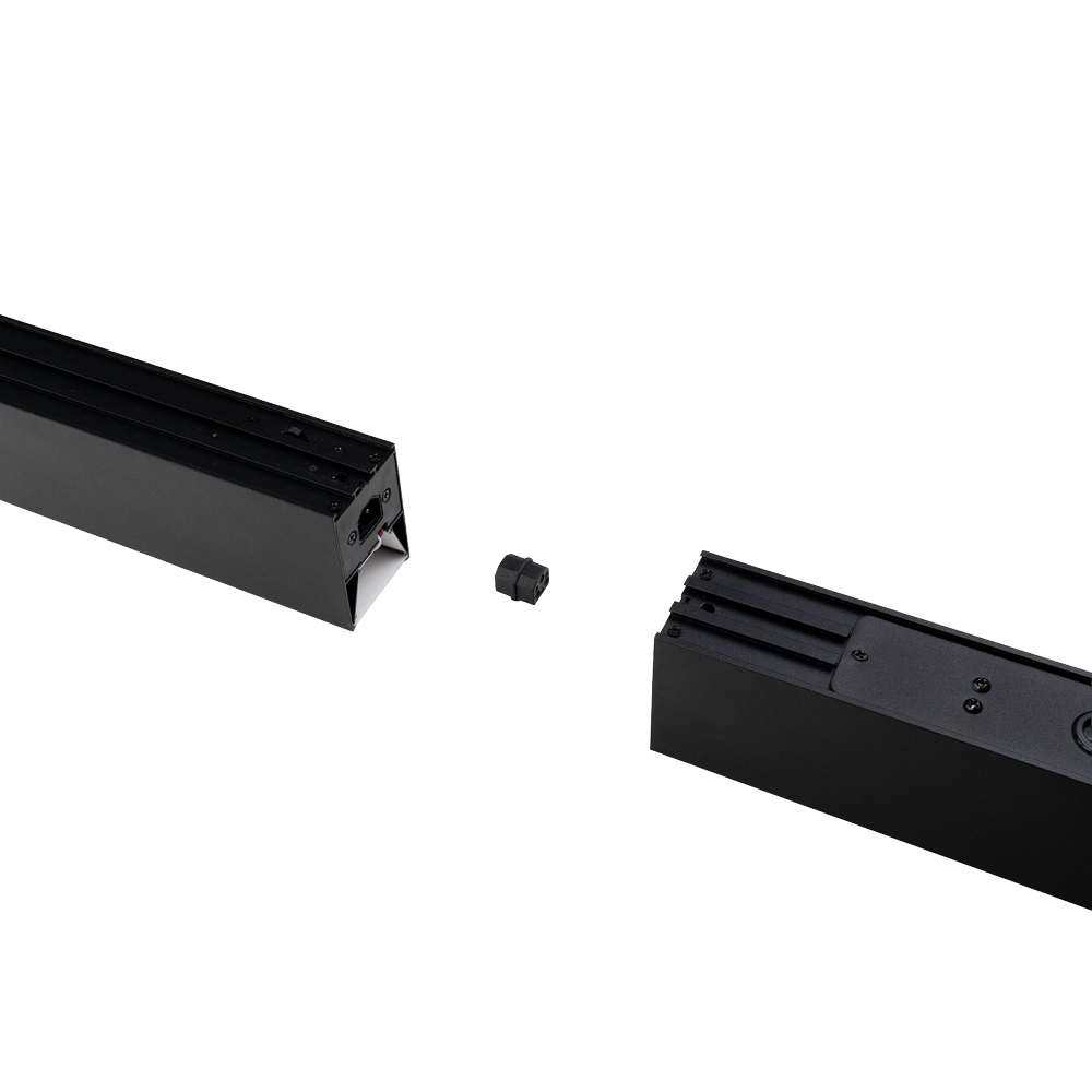LED Büro-/Tresenleuchte, in Schwarz, 120 cm, 40 W, 4000 lm, 3000-6500 K (CCT), LIFUD Netzteil, erweiterbar, Aluminium