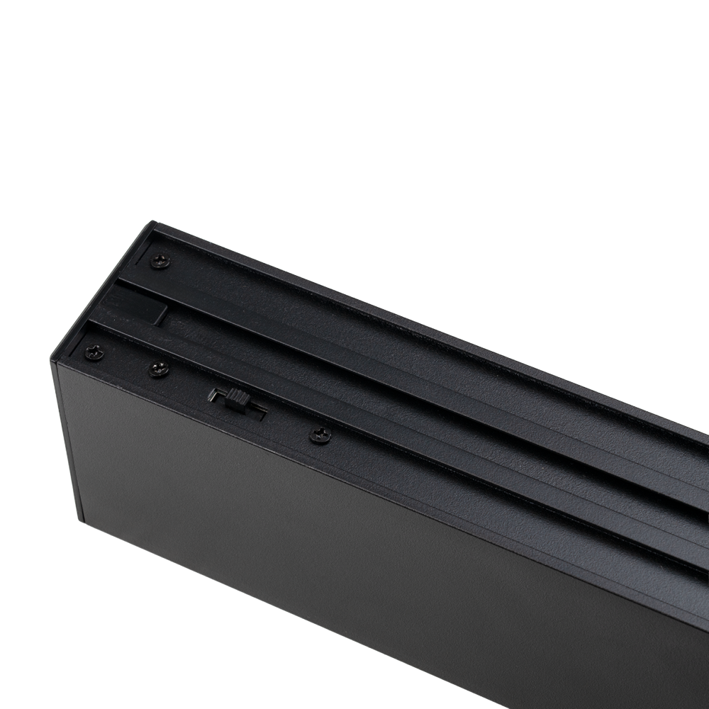 LED Büro-/Tresenleuchte, in Schwarz, 120 cm, 40 W, 4000 lm, 3000-6500 K (CCT), LIFUD Netzteil, erweiterbar, Aluminium