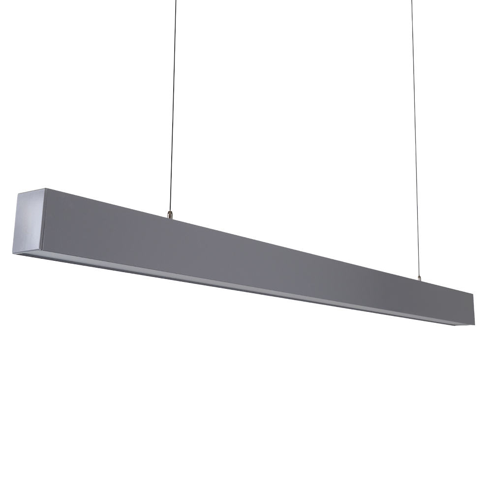 LED Büro-/Tresenleuchte, in Grau, 120 cm, 40 W, 4000 lm, 3000-6500 K (CCT), LIFUD Netzteil, erweiterbar, Aluminium