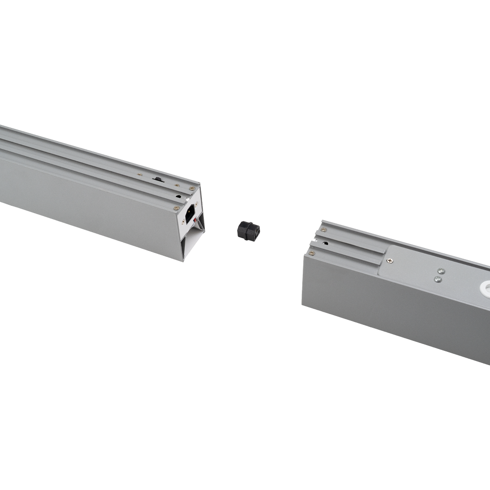LED Büro-/Tresenleuchte, in Grau, 120 cm, 40 W, 4000 lm, 3000-6500 K (CCT), LIFUD Netzteil, erweiterbar, Aluminium