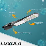 LED Straßenleuchte, SLIM, 30 W, 3600 lm, 5000 K (neutralweiß), IP65, Wand- und Mastmontage.