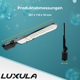 2er Pack LED Straßenleuchte, SLIM, 50 W, 6000 lm, 5000 K (neutralweiß), IP65, Wand- und Mastmontage.