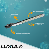LED Straßenleuchte, SLIM, 150 W, 18000 lm, 5000 K (neutralweiß), IP65, Wand- und Mastmontage.