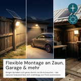 Solarstrahler, LED-Fluter, Solar mit Akku, 6W, 550lm, 6500K, IP65, schwarz.