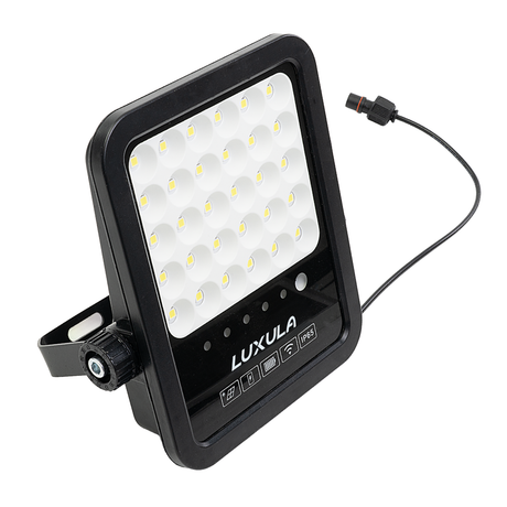 Solarstrahler, LED-Fluter, Solar mit Akku, 6W, 550lm, 6500K, IP65, schwarz.