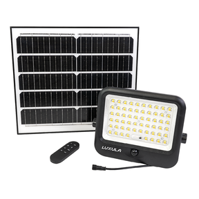 Solarstrahler, LED-Fluter, Solar mit Akku, PIR, 8W, 1600lm, 3CCT, IP65, schwarz.