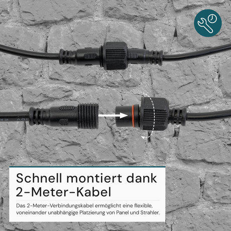 Solarstrahler, LED-Fluter, Solar mit Akku, PIR, 8W, 1600lm, 3CCT, IP65, schwarz.
