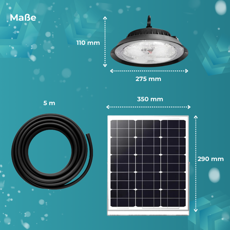 Solar Hängelampe, 1200LM, 3 Farbtemperatur, Outdoor IP44.