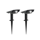2er-Pack Solar Gartenstrahler, mit verstellbarem Lichtwinkel, 8 Stunden Leuchtdauer, 4000 K (neutralweiß), IP54-Wasserdicht, Gartenspot.