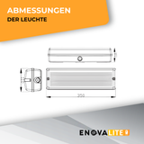 10er Pack LED-Fluchtwegleuchte, Notbeleuchtung mit Notstromakku 3h, TEST-Funktion, Rettungszeichenleuchte inkl 4 Richtungspfeilen, IP65.
