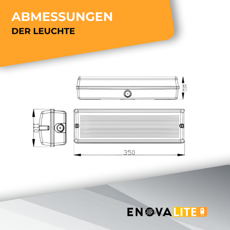20er-Pack LED-Fluchtwegleuchte, Notbeleuchtung mit Notstromakku 3h, TEST-Funktion, Rettungszeichenleuchte inkl 4 Richtungspfeilen, IP65.