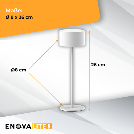 3er Set LED-Tischleuchte mit Akku, inkl Ladestation, Up- & Downlight, Dimm- & CCT-Funktion, weiß, wiederaufladbar, Innen und Außenbereich, IP44, USB-C.