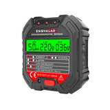 Steckdosentester mit RCD-Prüfung und umfangreichen LCD Display.