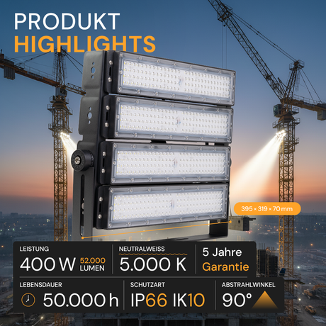 LED Stadion Fluter, 400 W, 52000 lm, 5000 K, IP66