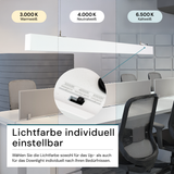9er-Pack LED Büro-/Tresenleuchte Up&Down, weiß, 120 cm, 30 W, 3600 lm, UGR<19, 3000-6500 K (CCT), LIFUD Netzteil, erweiterbar, Aluminium.