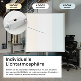 LED-Panel mit Farbtemperaturwechsel CCT, 3000-6000 K, 62x62 cm, Back-lit, 36W, 3600 lm