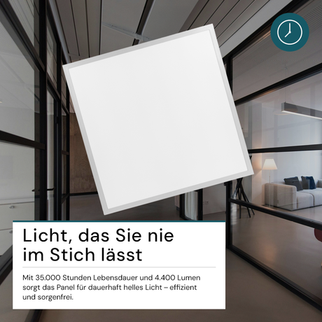 LED BackLit Panel, 62x62, 40W, 4400 lm, 3000K, 110°, IP44