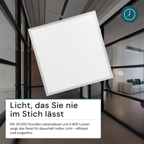 LED BackLit Panel, 62x62, 40W, 4400 lm, 4000K, 110°, IP44