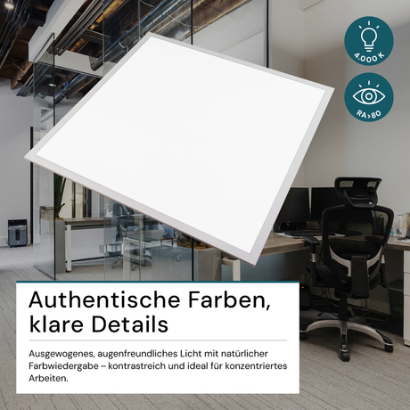 LED Panel, 62x62 cm, 36W, 3600lm, 4000K