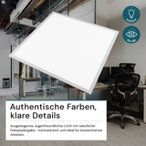 6er-Pack LED BackLit Panel, 62x62 cm, 36W, 3600lm, 3000K, ECO Line