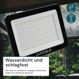 LED-Fluter mit Schnellverbinder, 30 W, 4000 K (neutralweiß), 3000 lm, schwarz, IP65