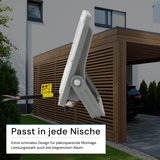 LED-Fluter, 50 W, 4000 K (neutralweiß), 6500 lm, grau, IP65.