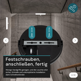 Moderne LED-Deckenlampe, schwarz/weiß, rund, 20 W, 2000 lm, Lichtfarbe einstellbar, Ø20 cm, IP65-wassergeschützt, Schnellverbinder, Innen- und Außenlampe