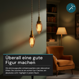 LED Filament Leuchtmittel, Vintage Dekoleuchte, Kerze C35, E14, 2.3W, 65lm, 1800K, dimmbar