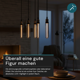 LED Filament Leuchtmittel, TUBE LINE, Smoke, E27, T30, 2W, 40lm, 1800K, dimmbar