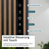 2er Pack LED Büro-Stehleuchte, Up/Down, schwarz, 100 W, 7000 lm, 4000 K (neutralweiß), UGR<16, CRI98, dimmbar, RG0, Bridgelux LED