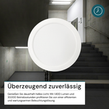 LED Aufbauleuchte in Weiß, 18 W, 230 V, IP44-geschützt, 1800 lm, Lichtfarbe einstellbar, Ø224x35 mm, Deckenleuchte mit Diffusor, Badezimmerlampe
