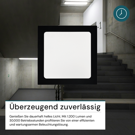 LED Aufbauleuchte in Schwarz, 12 W, 230 V, IP44-geschützt, 1200 lm, Lichtfarbe einstellbar, 173x34 mm, Deckenleuchte mit Diffusor, Badezimmerlampe