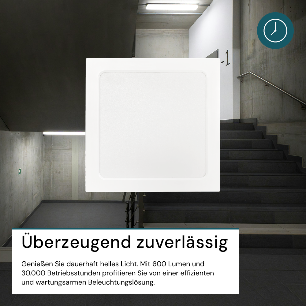 LED Aufbauleuchte in Weiß, 6 W, 230 V, IP44-geschützt, 600 lm, Lichtfarbe einstellbar, 112x26 mm, Deckenleuchte mit Diffusor, Badezimmerlampe