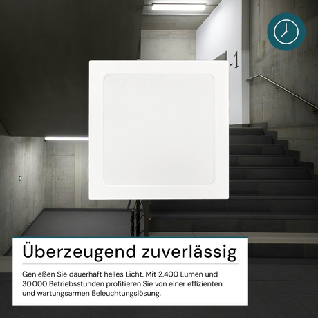 LED Aufbauleuchte in Weiß, 24 W, 230 V, IP44-geschützt, 2400 lm, Lichtfarbe einstellbar, 299x35 mm, Deckenleuchte mit Diffusor, Badezimmerlampe