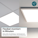 6er Pack LED Panel UGR<19, 62x62, 40W, 4400 lm, 6000K, Backlit, 90°