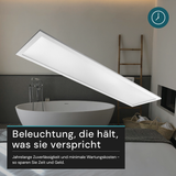 LUXULA LITEQ 80, LED-Panel mit Fernbedienung, 80×20 cm, weiß, 40 W, 4400 lm, UGR<19, Helligkeit und Lichtfarbe einstellbar