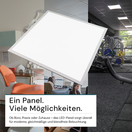 LED BackLit Panel, 62x62, 40W, 4400 lm, 4000K, 110°, IP44