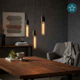 LED Filament Leuchtmittel, TUBE LINE, Amber, E27, T30, 2W, 65lm, 1800K, dimmbar