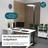 LED Büro-Stehleuchte, Up/Down, in Schwarz, 100 W, 7000 lm, 4000 K (neutralweiß), UGR<16, CRI98, dimmbar, RG0, Bridgelux LED