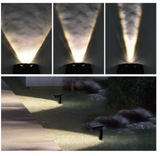 4er-Pack Solar Gartenstrahler, mit verstellbarem Lichtwinkel, 8 Stunden Leuchtdauer, 4000 K (neutralweiß), IP54-Wasserdicht, Gartenspot.
