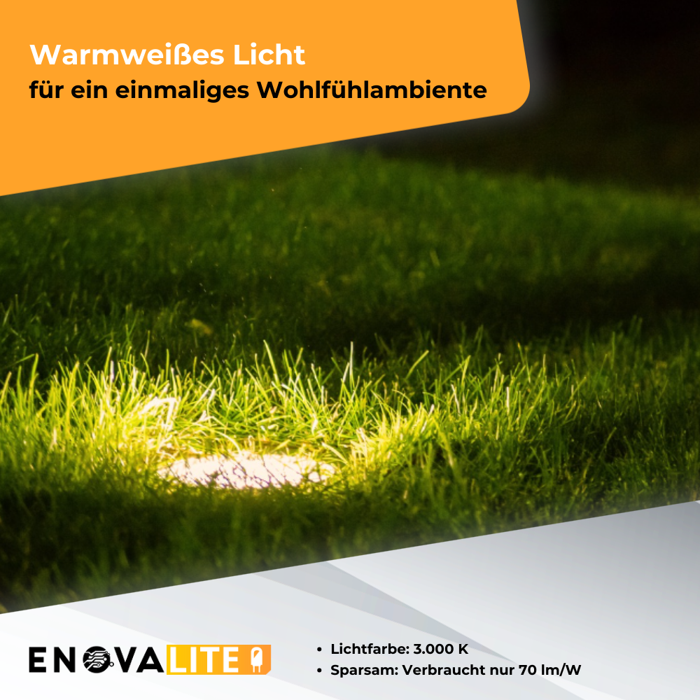 6er Set LED Bodeneinbaustrahler, Ø 65 x 80 mm, 5 W, 300 lm, 3000 K (warmweiß), schwarz, Aluminiumdruckguss, EPISTAR.