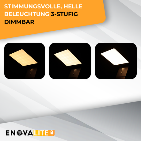 6er-Pack Solar Wegeleuchte mit PIR Sensor, eckig, 3000 K (warmweiß), 12 Stunden Leuchtzeit, 3 Lichtmodi, IP54-Wasserdicht, aus hochwertigem Aluminium.