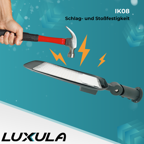 5er Pack LED-Straßenleuchte, Wegeleuchte, 150 W, 17500 lm, 5000 K (neutralweiß), IP65, Ø48-60 mm.