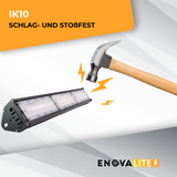 4er Pack LED-Hallenleuchte, linear, 150 W, 18000 lm, 5000 K (neutralweiß), IP65, ENEC-Zertifizierung, schwarz.