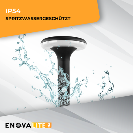 6er-Pack Solar Wegeleuchte mit PIR Sensor, rund, 3000 K (warmweiß), 12 Stunden Leuchtzeit, 3 Lichtmodi, IP54-Wasserdicht, aus Aluminium.