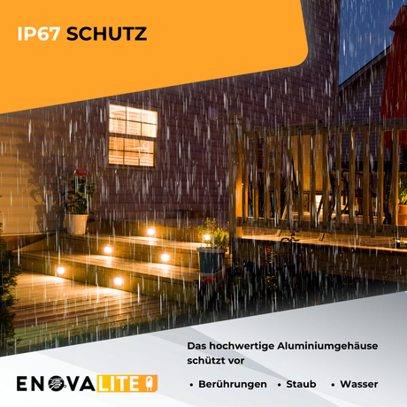 2er Set LED Bodeneinbaustrahler, 7 W, 490 lm, 3000 K (warmweiß), Chromoptik, Edelstahl und Aluminiumdruckguss, EPISTAR.