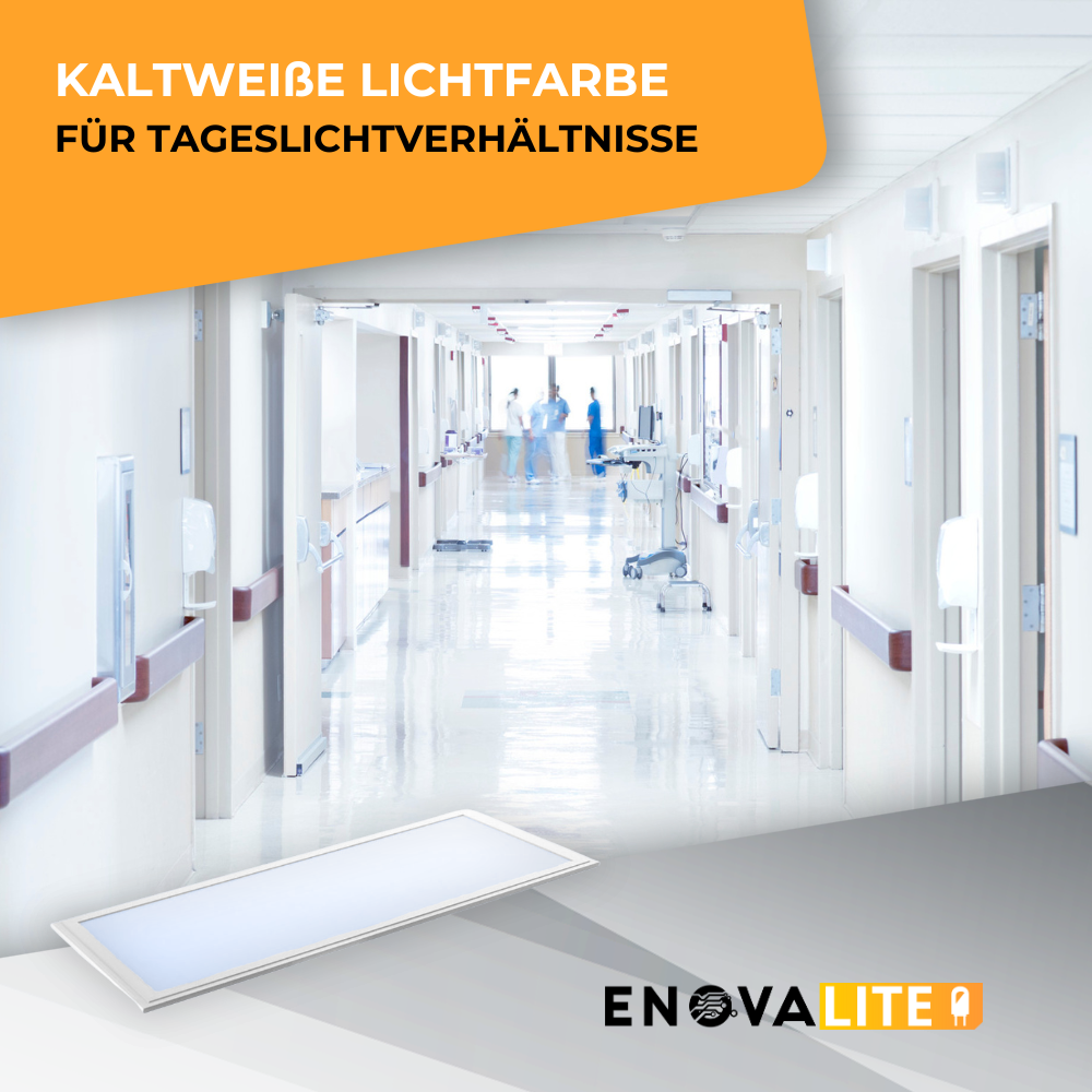 5er Pack LED Panel, 120x30 cm, 36 W, 3600 lm, 6000 K, Philips Driver.
